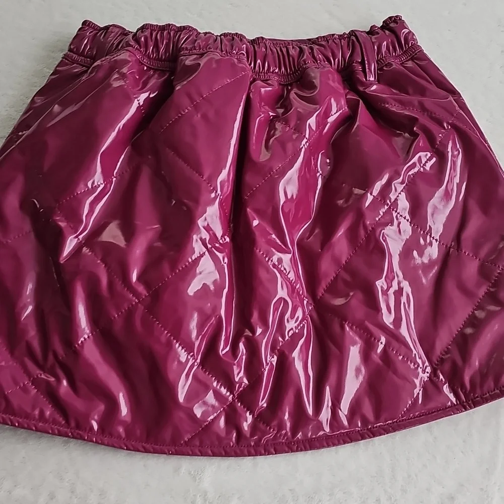 ALO Yoga Shiny Pink Quilted Skirt